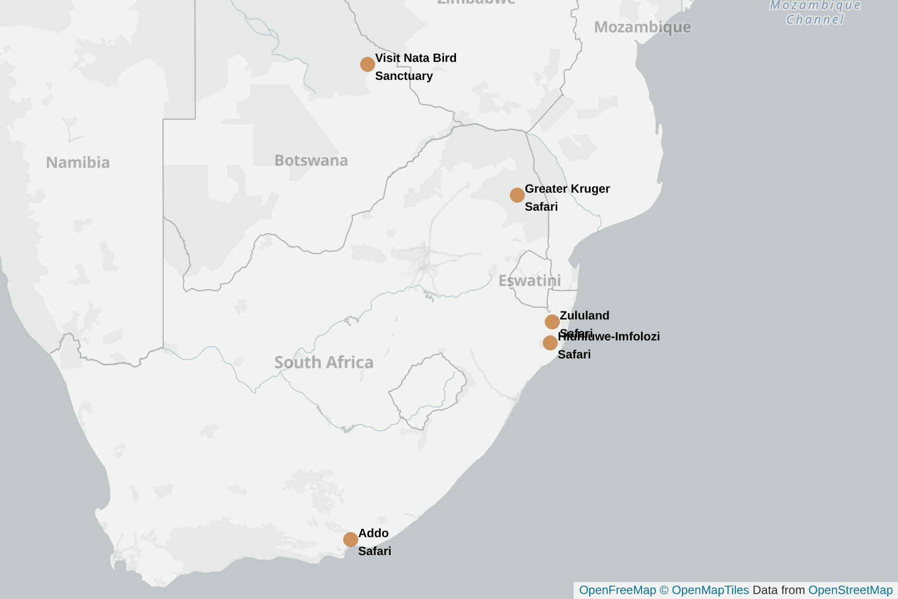 Map of Red-billed Hornbill