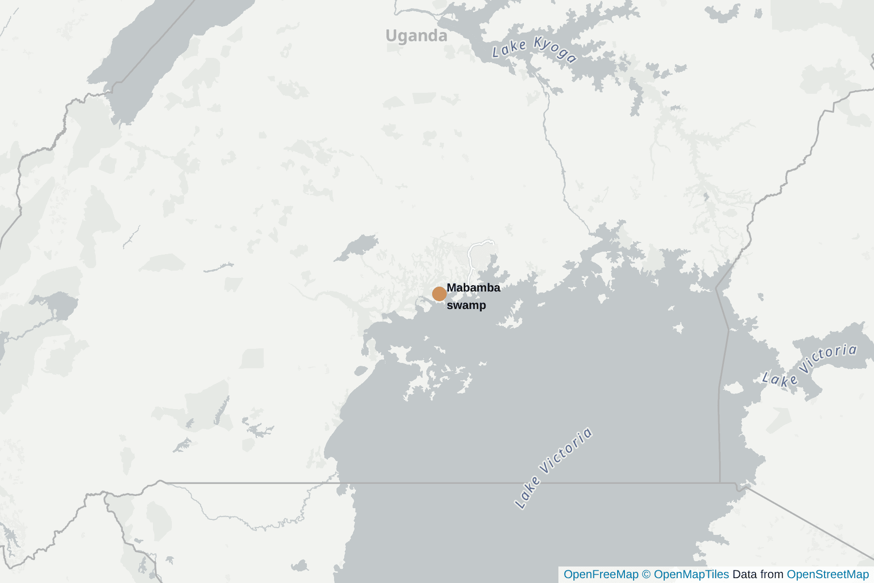 Map of Shoebill stork