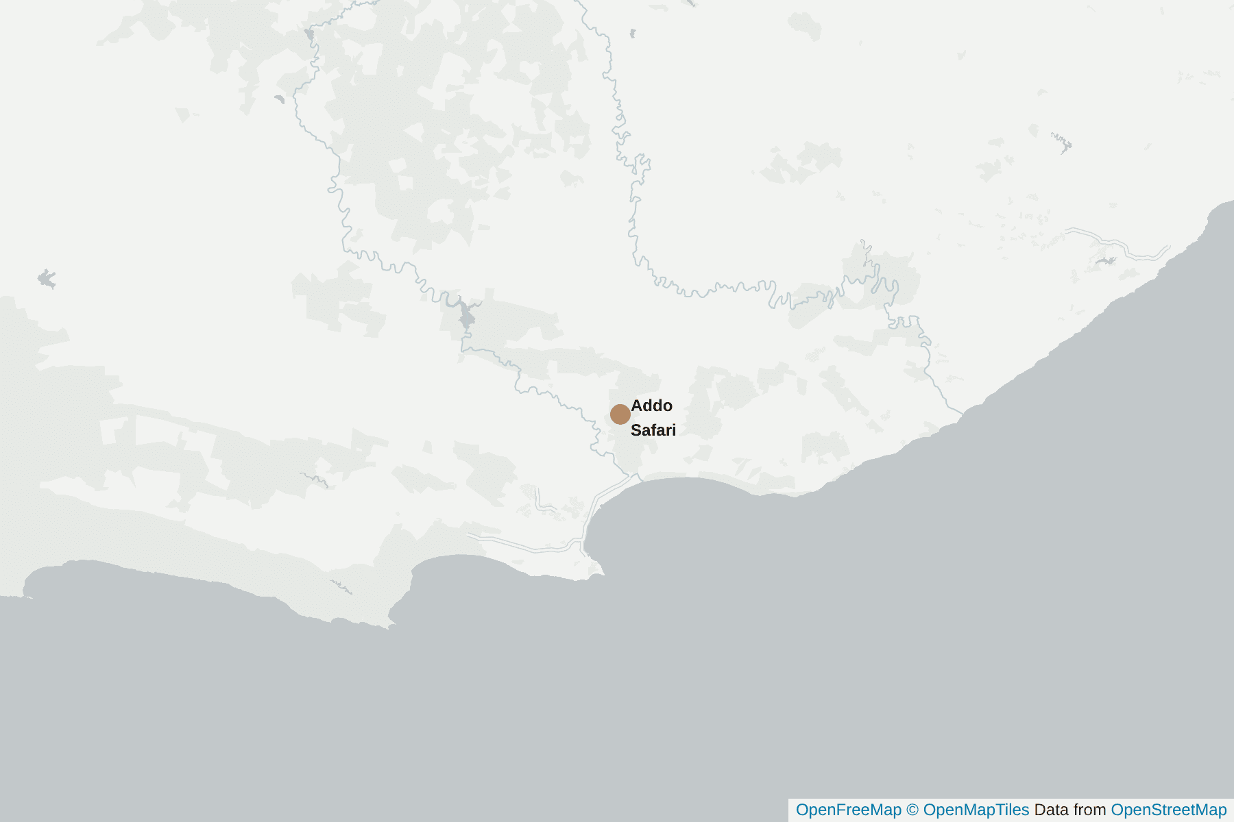 Map of Addo Elephant National Park