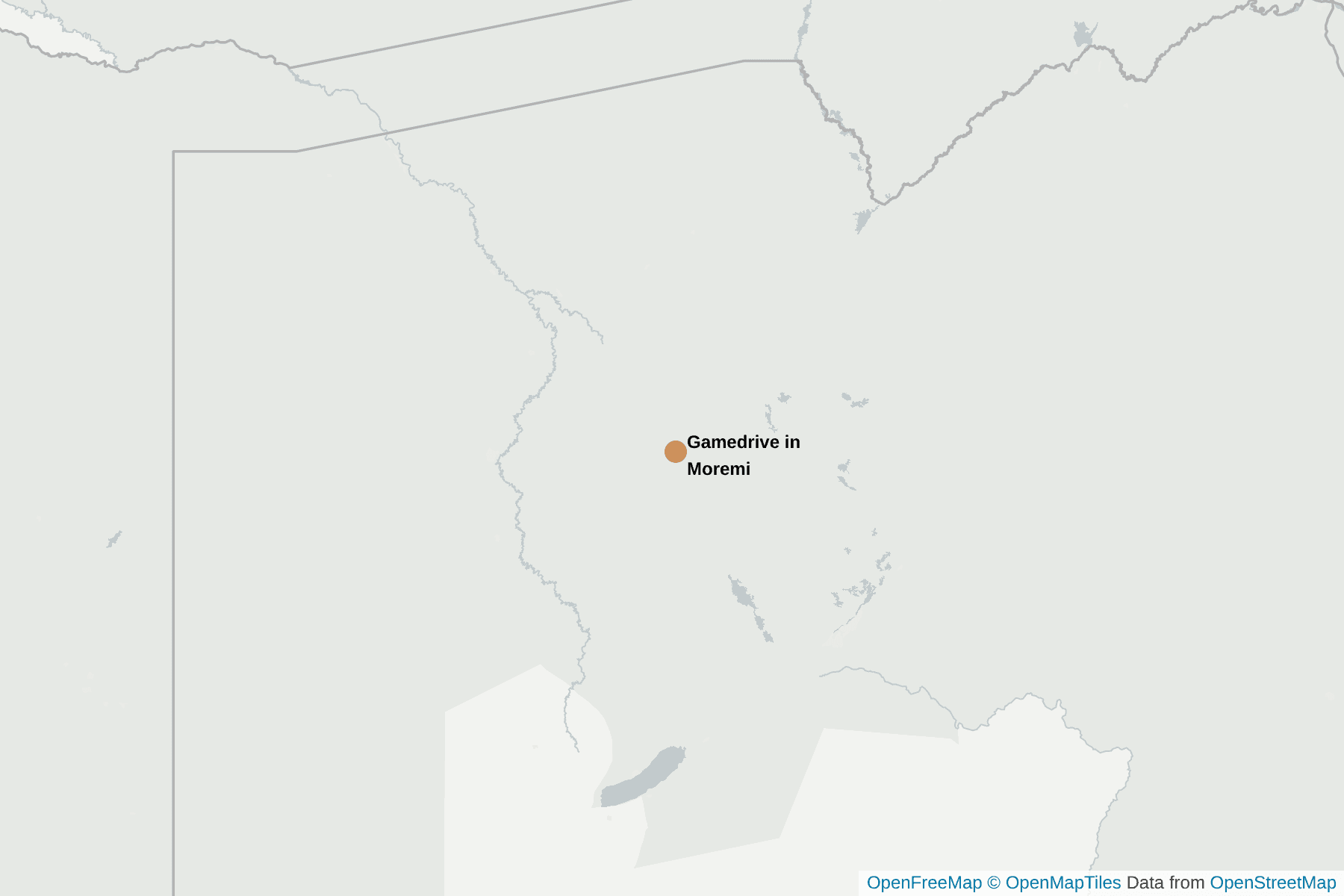 Map of Moremi Game Reserve