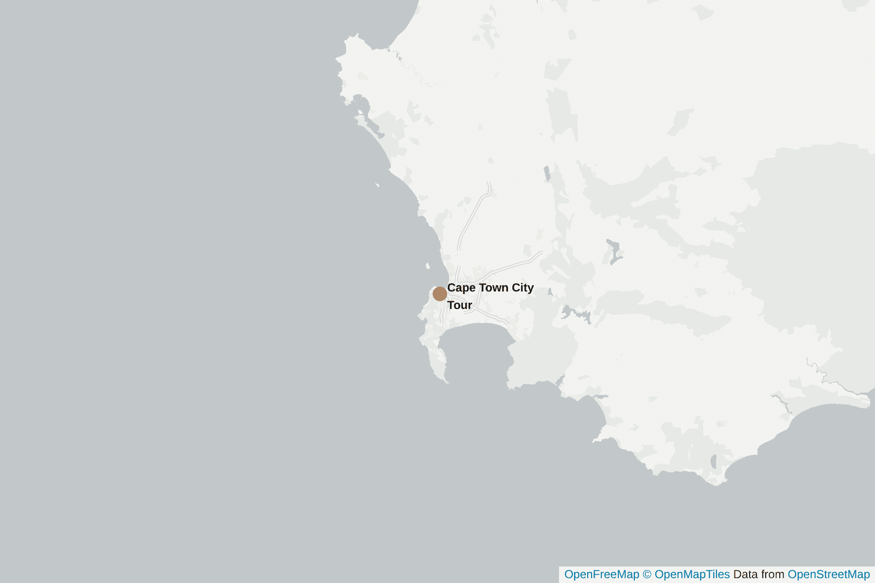 Map of Cape Town City Tour