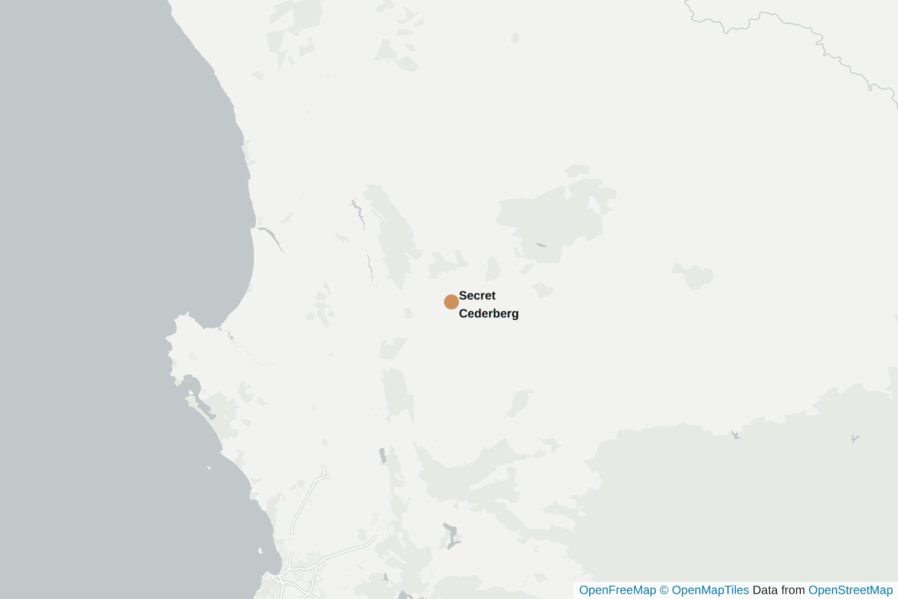 Map of Secret Cederberg