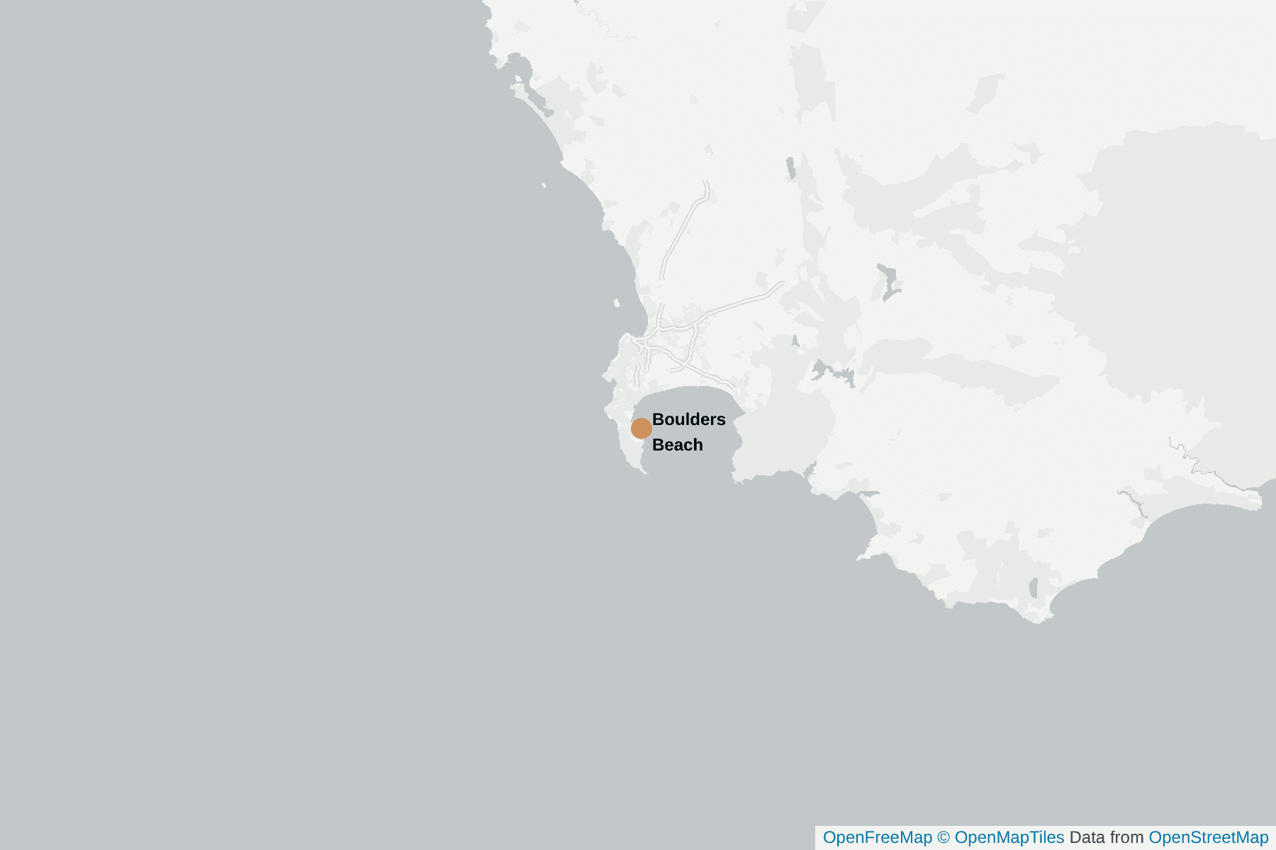 Map of Boulders Beach
