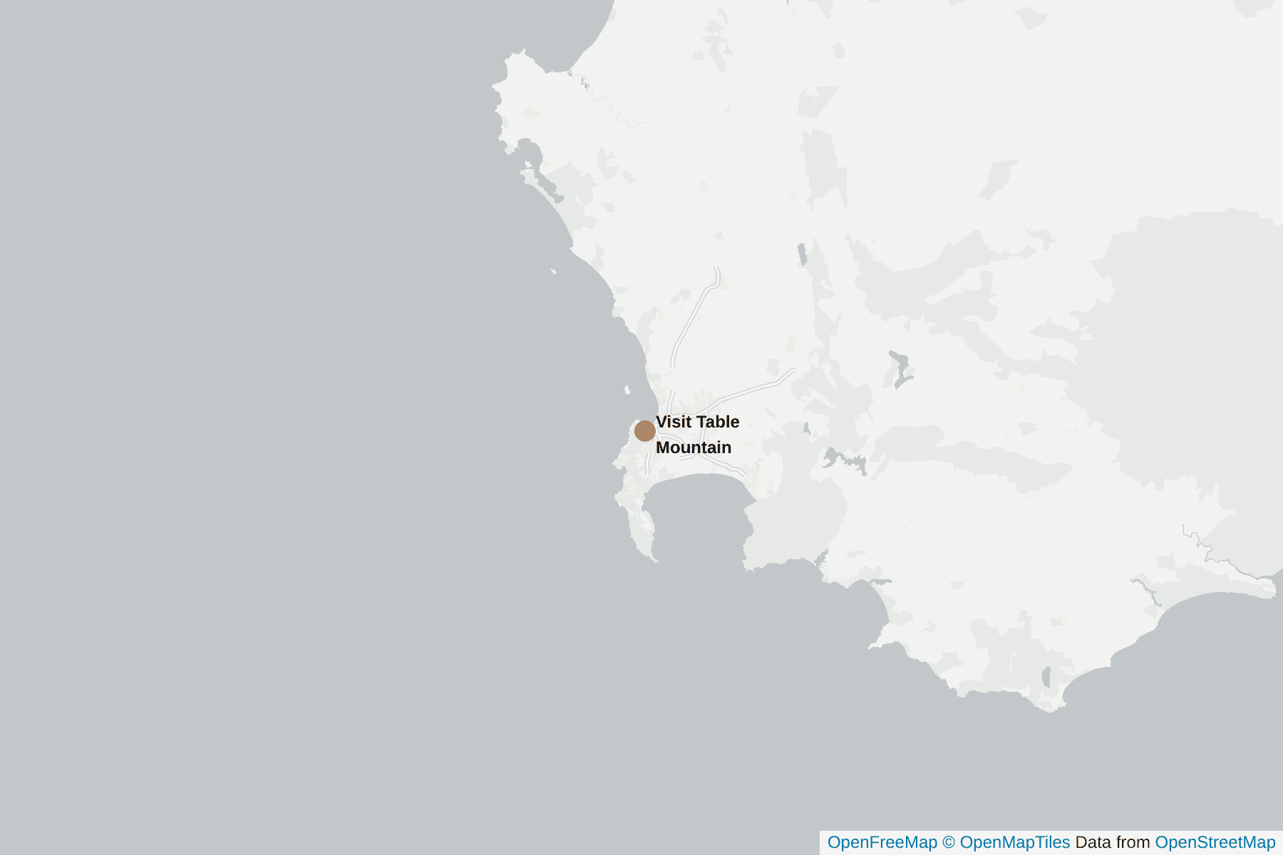 Map of Visit Table Mountain