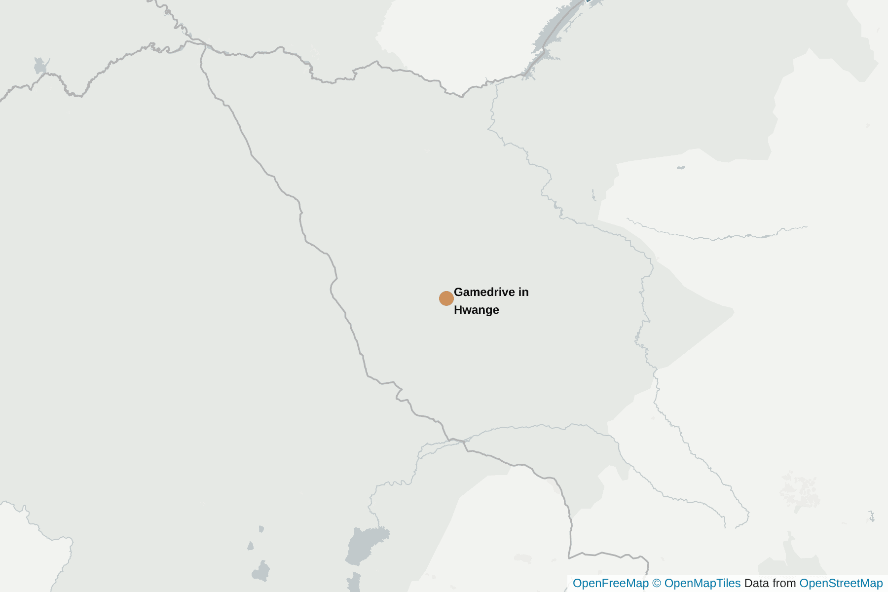 Map of Gamedrive in Hwange