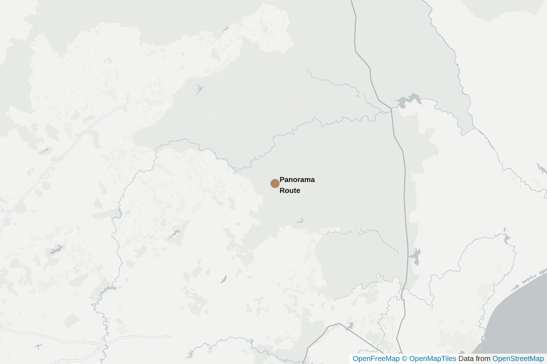 Map of Panorama Route