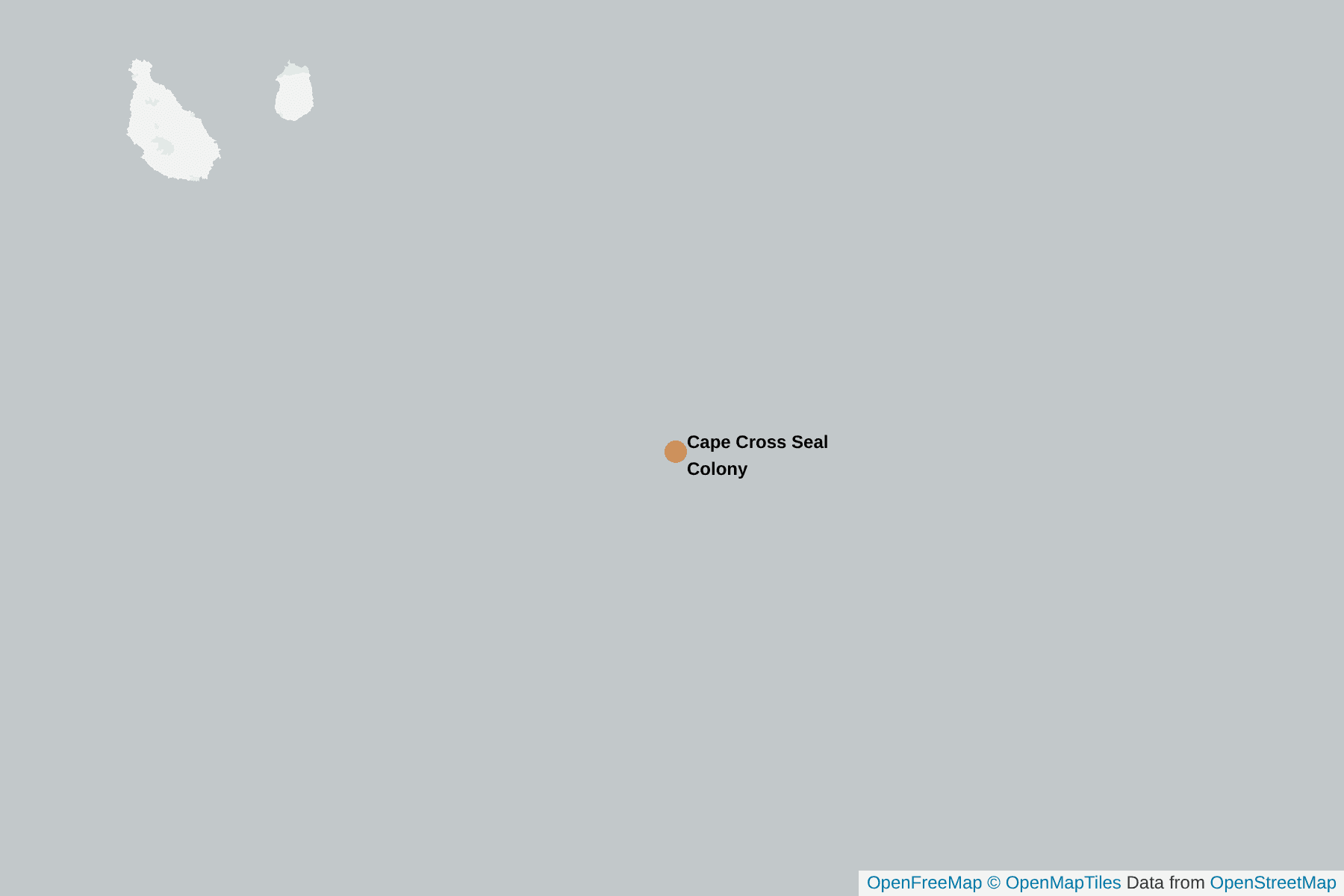 Map of Cape Cross Seal Colony