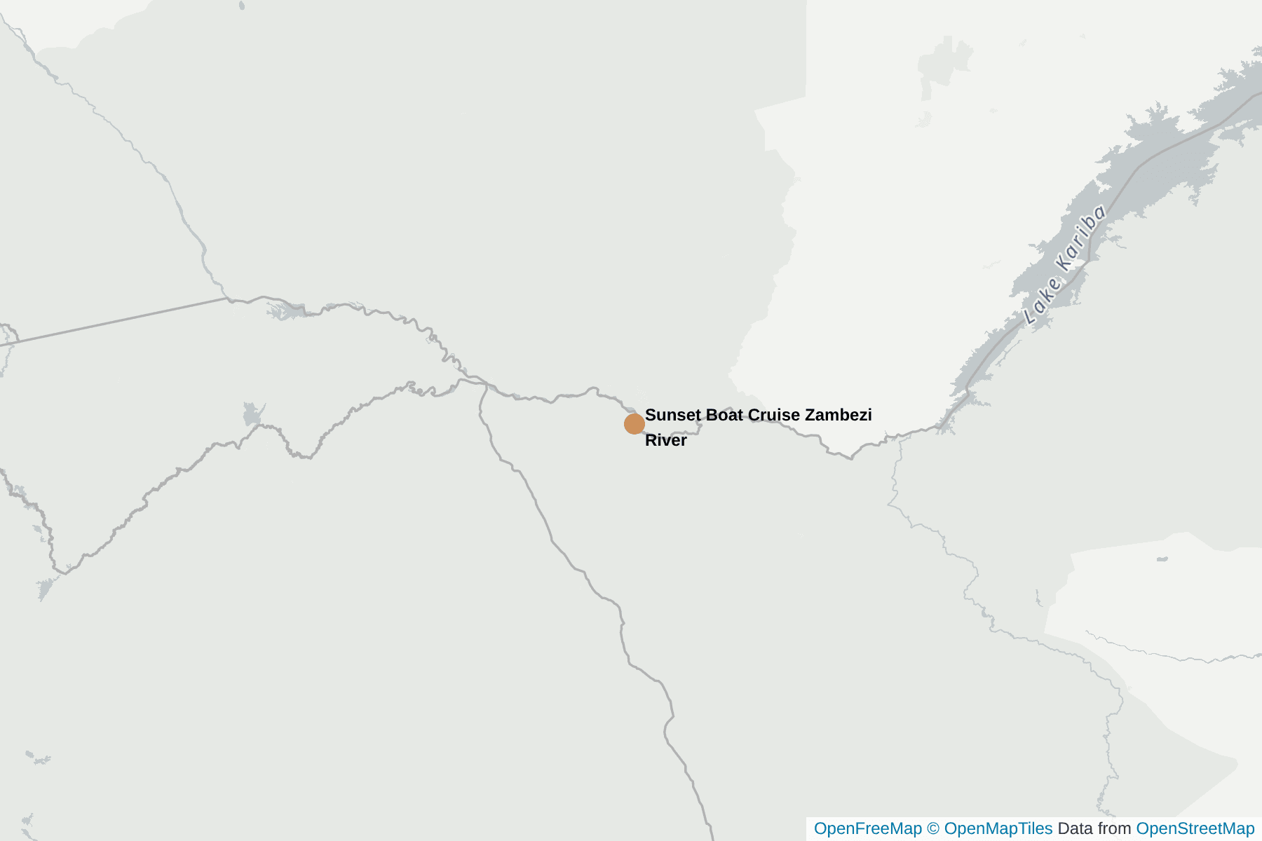 Map of Sunset Boat Cruise Zambezi River
