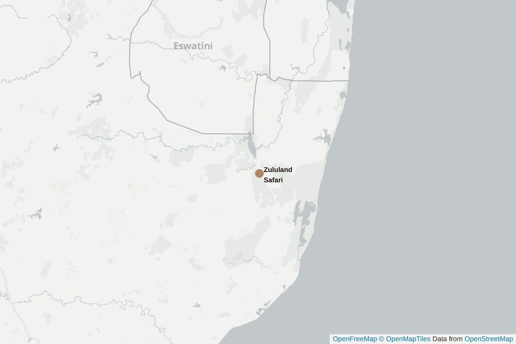Map of Zululand Safari